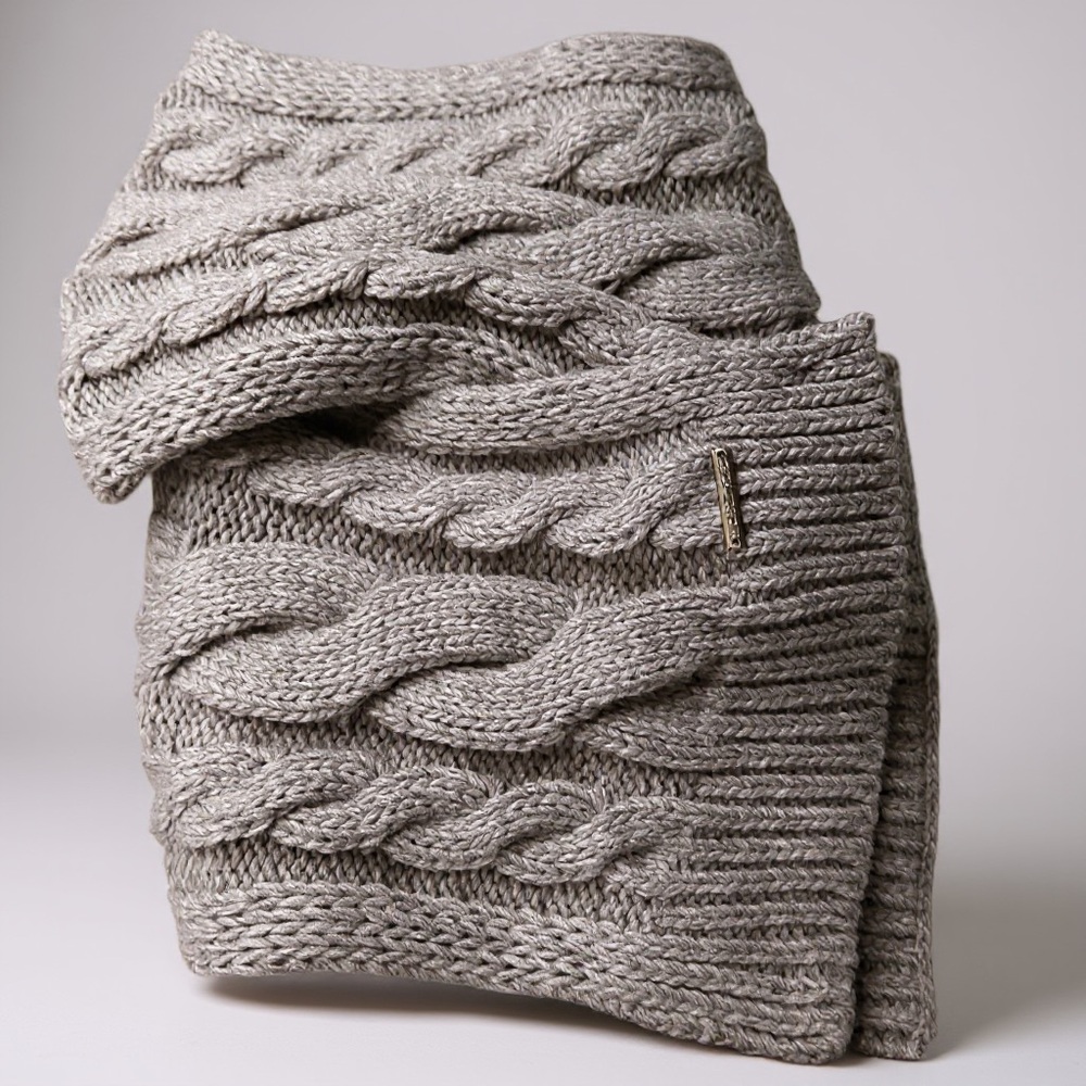Michael Kors Light Gray Knitted Beanie Scarf Gift Set - Picture 4 of 6